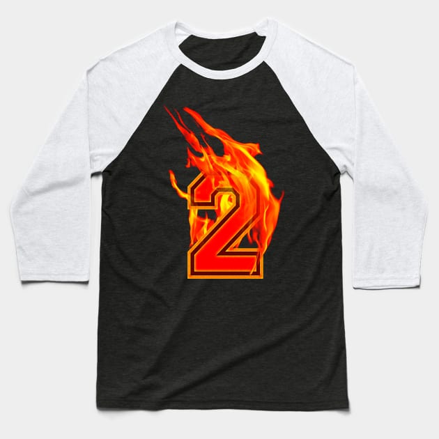 Burning Hot Sports Letter 2 Baseball T-Shirt by Adatude